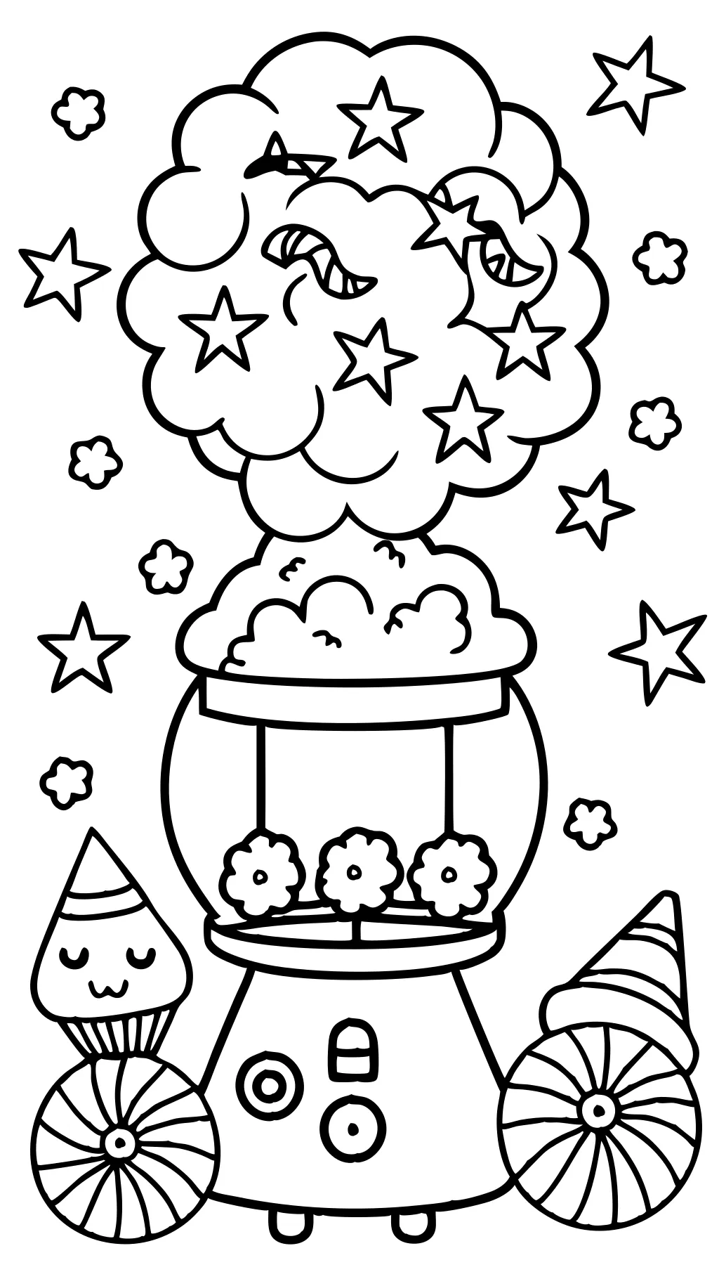 cotton candy coloring pages